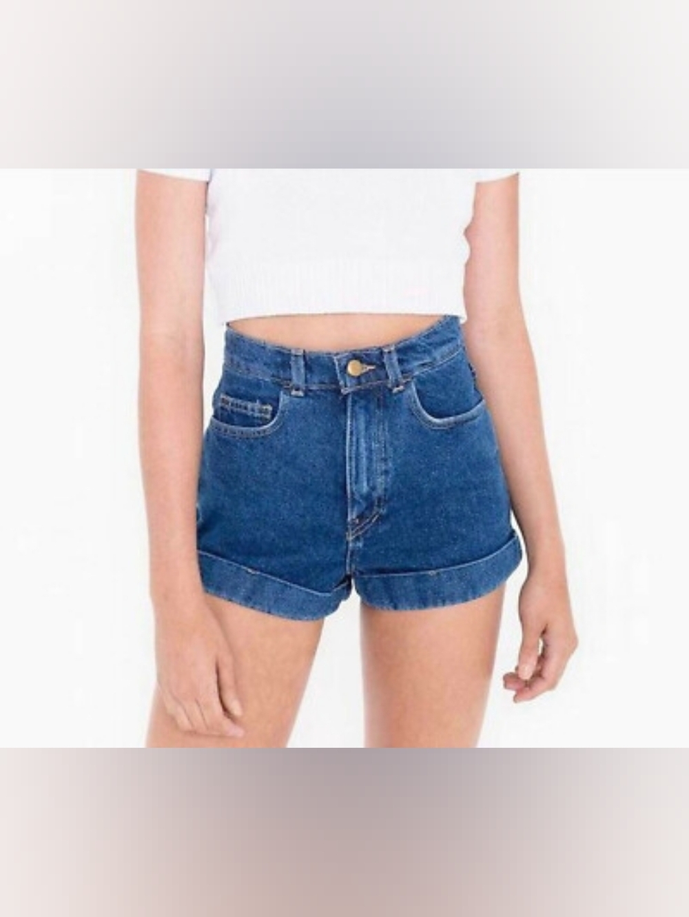 Bundle Of 2 American Apparel High Waisted Cuff Short